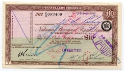 Great Britain 10 Pounds 1963 Travel Cheque
National Provincial Bank Limited