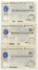 Great Britain 2-5-6 Shillings British Postal Order 1968-70 Rarely Seing as a Set
aUNC