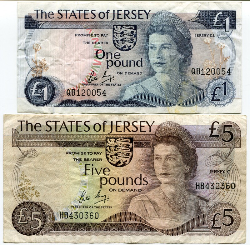 Jersey Set 1 & 5 Pounds 1972 -83
VF