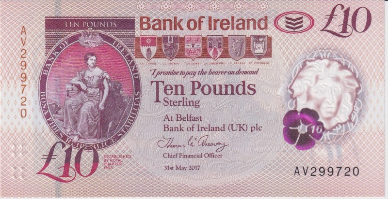 Ireland 10 Pounds 2017
P#NEW; UNC; Bank of Ireland; Polymer