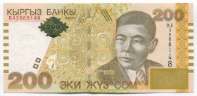 Kyrgyzstan 200 Som 2000
P# 16; № 3888148; UNC; "Alykul Osmonov"