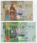Kuwait 1/4 & 1/2 Dinar 2014
P# 29a, 30a; UNC; Set 2 Pcs