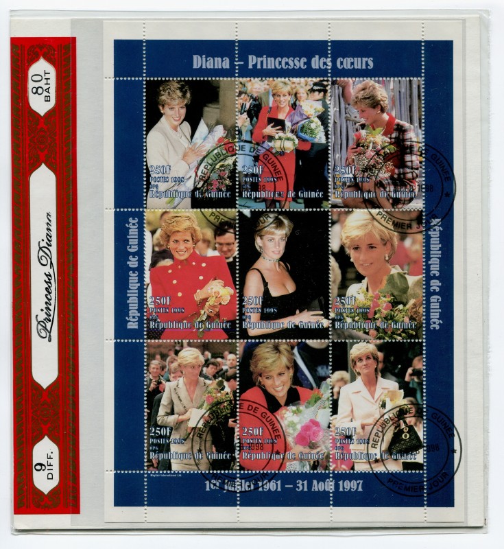 Guinea Lady Diana in Memoriam Stamps Block 1998
UNC