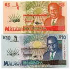 Malawi 5 & 10 Kwacha 1995
UNC