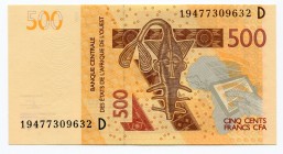 Mali 500 Francs 2012
P# 419D; UNC