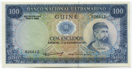 Portuguese Guinea 100 Escudos 1971
P# 45a; UNC; "Nuno Tristão"