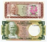 Sierra Leone 50 Cents & 1 Leone 1974 -84 Early Date
UNC