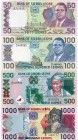 Sierra Leone 4 Pcs Set 50-100-500-1000 Leones 1989 -2002
UNC