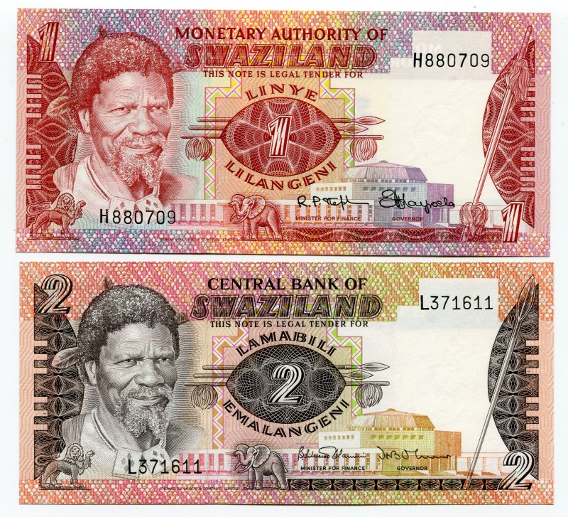 Swaziland 1 & 2 Emalangeni 1974
UNC