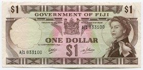 Fiji 1 Dollar 1969
P# 59; № A/1-833100; Crispy; XF
