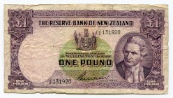 New Zealand 1 Pound 1955
P# 159b; VF