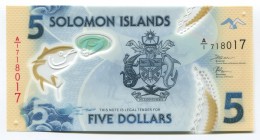 Solomon Islands 5 Dollars 2019
P# New; № A/1 718017; UNC; Polymer