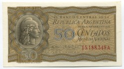 Argentina 50 Centavos 1950
P# 259a; UNC