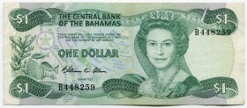 Bahamas 1 Dollar 1974 (1984)
P# 43a; XF