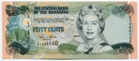 Bahamas 50 Cents 2001
P# 68; № A1096540; UNC