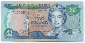 Bermuda 2 Dollars 2000
P# 50a; UNC