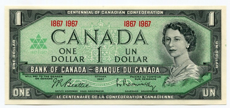 Canada 1 Dollar 1967 Commemorative
P# 84; UNC