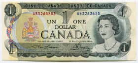 Canada 1 Dollar 1973
P# 85a; № AB3263655; Crispy; XF-AUNC