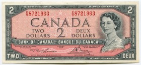 Canada 2 Dollars 1973 -1975
P# 76d; № PG8721963; Crispy; XF