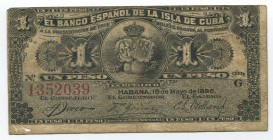 Cuba 1 Peso 1896
P# 47A; F