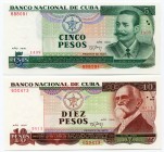 Cuba 2 Pcs Set 5 & 10 Pesos 1991
UNC