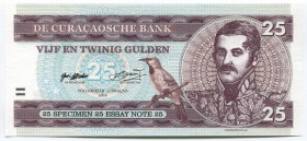Curacao 25 Gulden 2016 Specimen
Gabris; Mintage: 1300; UNC