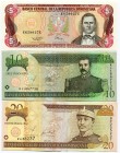 Dominican Republic 3 Pcs Set 5-10-20 Pesos 1993 -2003
UNC