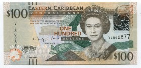 East Caribbean States 100 Dollars 2008
P# 51; UNC