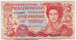 Falkland Islands 5 Pounds 2005
P# 17; № B104365; VF