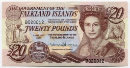 Falkland Islands 20 Pounds 2011
P# 19; № B020012; UNC