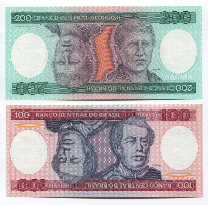 Brazil 100, 200, 500 & 1000 Cruzeiros 1981
P# 198, 199, 200, 201; UNC; Set 4 Pc...