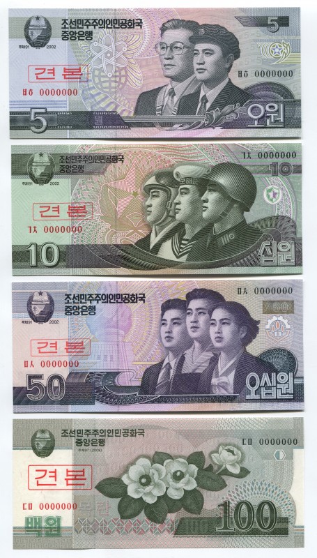 North Korea 5-5000 Won 2002 - 2008 Specimen
UNC; Set 10 Pcs