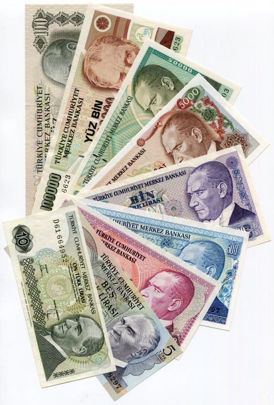 Turkey 9 Pcs Set Various denomination Various
UNC