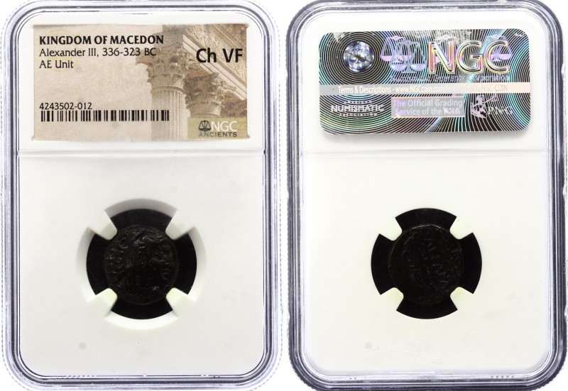 Kingdom of Macedon AE Unit 336-323 BC NGC Ch VF
.