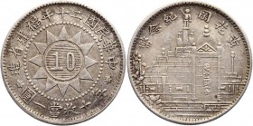 China Fukien 10 Cents 1931
Zeno# 32150; Silver 2,67g.; Canton Martyrs