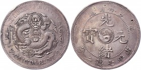 China Kirin 1 Dollar 1904
Y# 183a.2; Silver 26,01g, XF