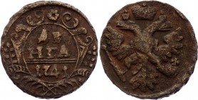 Russia Denga 1741 R
Bit# 43 (R); Copper, VF.