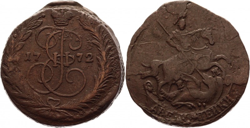 Russia 2 Kopeks 1772 ЕМ
Bit# 674; 0,75 Rouble by Petrov; Copper 23,0 g, Yekater...