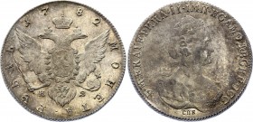 Russia 1 Rouble 1782 СПБ ИЗ
Bit# 233; Conros# 71/79х; 2,5 Roubles by Petrov; Silver 24,75g.; Edge - rope in the left