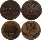 Russia - Poland 1 Grosz 1817 & 1840
Bit# 883; Copper, F-VF.