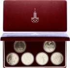 Russia - USSR Set of 6 Olympic Coins 1977 - 1980
1 Rouble 1977-1980; Comes with Original Red Box & Certificate