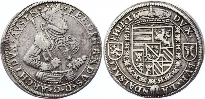 Austria Tyrol Thaler 1577 - 1599 (ND)
KM# -; Silver 27.94g; Ferdinand II of Tyr...