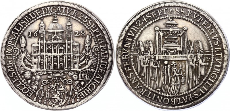 Austria Salzburg Thaler 1628 Antic Copy!
KM# 110; Silver; Paris von Lodron; Con...