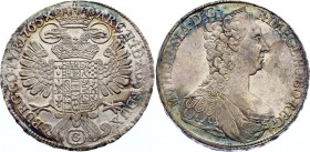 Holy Roman Empire Thaler 1765 G (+VIDEO)
Dav# 1147, Her# 492; Maria Theresia. 1740-1780. Günzburg Mint. Rare. Silver, AUNC-UNC, original patina, full...