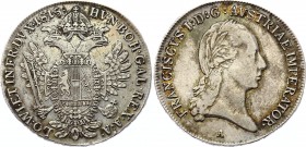 Austria 1/2 Thaler 1815 A - Wien
KM# 2152; Silver; Franz II; XF with Nice Toning!