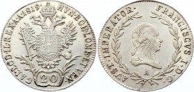 Austria 20 Kreuzer 1819 A - Wien
KM# 2143; Silver; Franz I