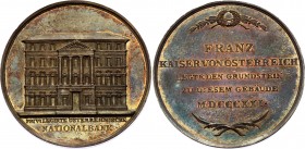 Austria National Bank Opening Silver Medal 1821
Haus Habsburg. Franz II.(I.) 1792-1835. Silbermedaille 1821, von Harnisch. Auf die Grundsteinlegung z...