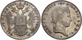 Austria 1/2 Taler 1842 A - Wien
KM# 2225; Silver; Ferdinand I; VF
