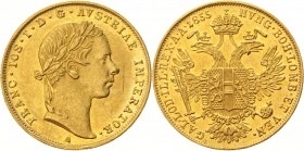 Austria 1 Ducat 1855 A
KM# 2263; Gold (986) 3,48g, Franz Joseph I; AUNC