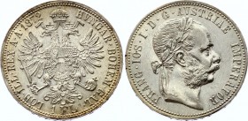 Austria 1 Florin 1872
KM# 2222; Silver; Franz Joseph I; Nice Toning!